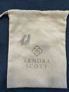 Kendra Scott Silver Crystal Ear Climbers